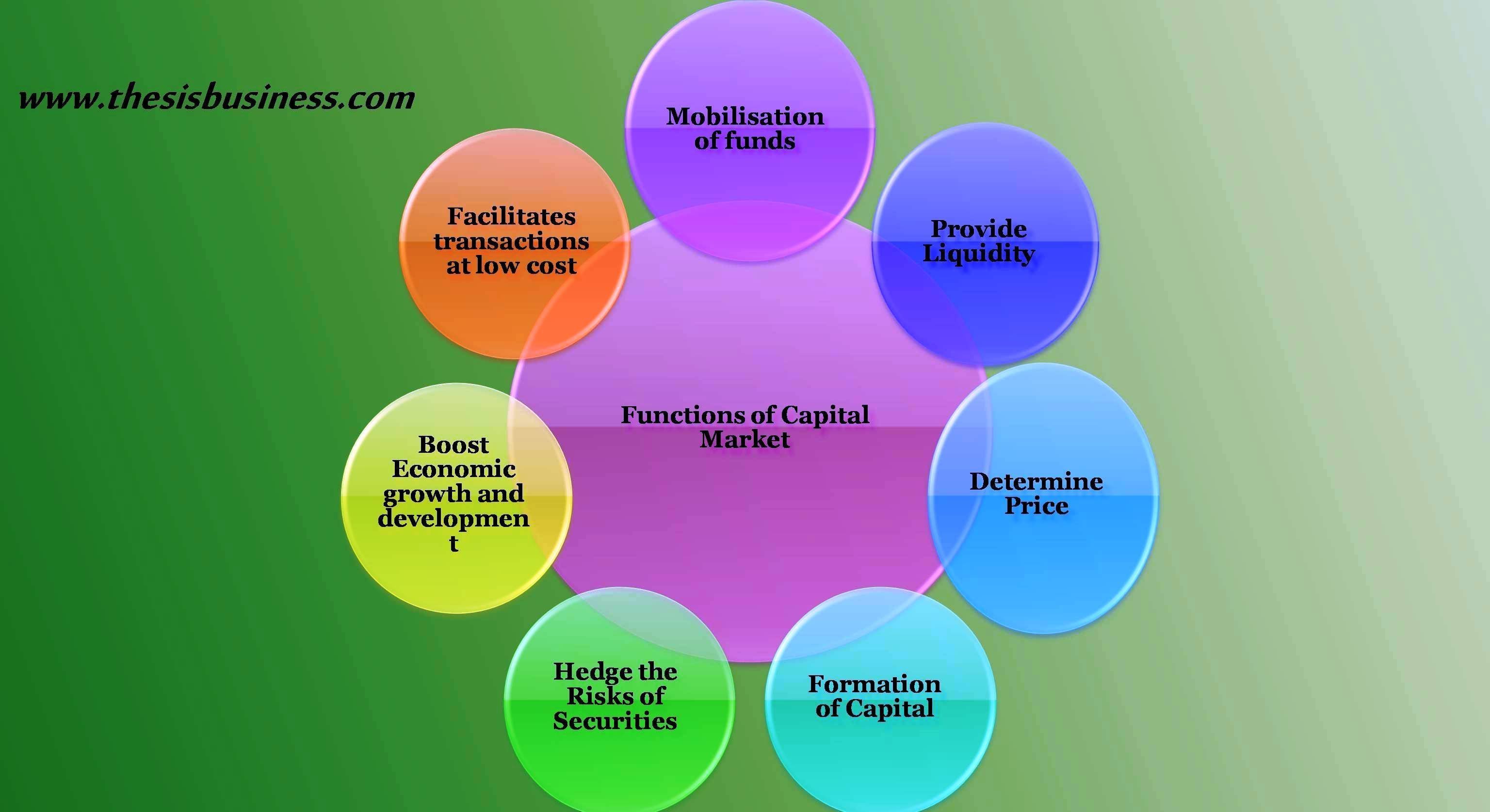 functions of capital market